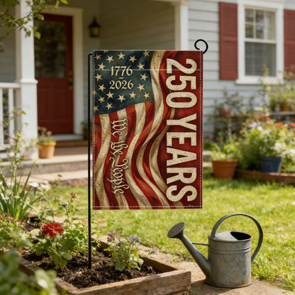 250th Anniversary Garden Flag Patriotic Banner Independence Day 4th of July Decoration for Garden Yard Porch Lawn Outdoor Decor