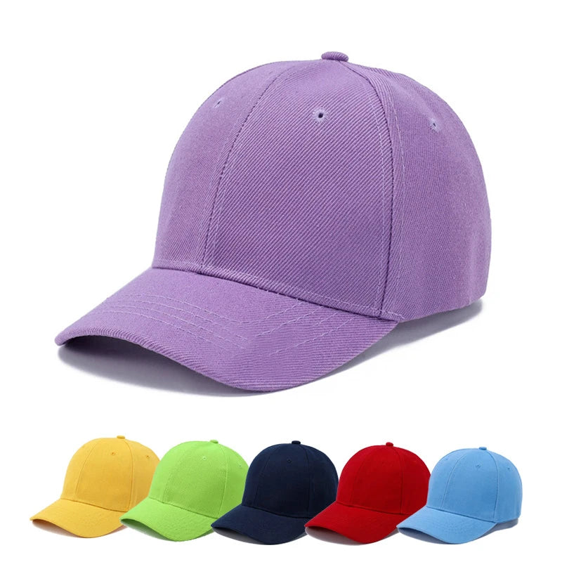 Solid Color Baseball Cap – Casual Adjustable Sports Hat