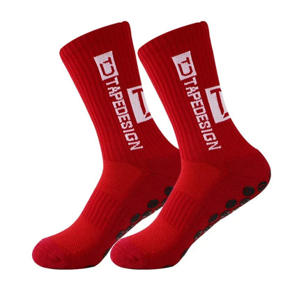 Anti Slip Soccer Grip Socks – Athletic Compression Football Crew Socks