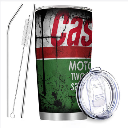 Funny Mechanic Tumbler 20oz – Vintage Motor Oil, Tool Kit & WD-40 Style Stainless Steel Travel Mug for Car Guys & Garage Lovers