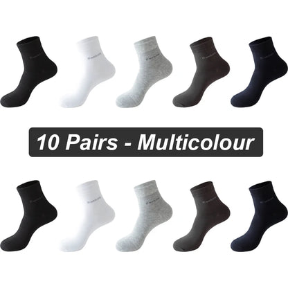 Bamboo Fiber Crew Socks – Soft Breathable Casual Dress Socks for Men & Women