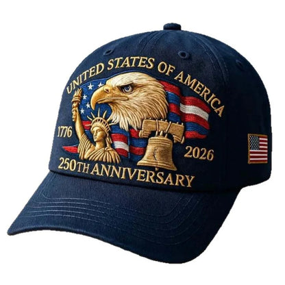USA 250th Anniversary Eagle Print Baseball Cap