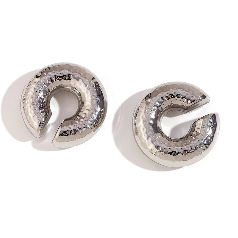 Chunky Hoop Earrings – Gold & Silver Statement Earrings