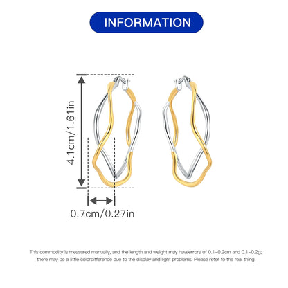 925 Sterling Silver Hoop Earrings – Minimalist Layered Huggie Earrings for Women