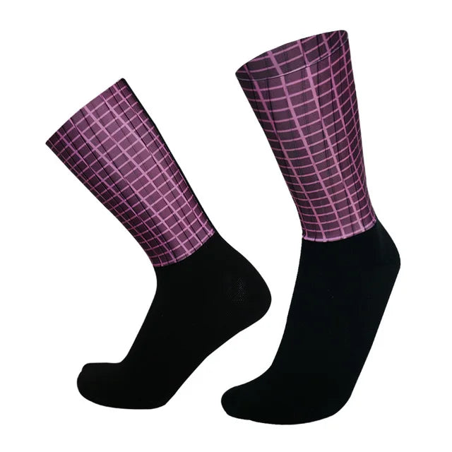 Breathable Mesh Cycling Socks – Lightweight Athletic Crew Sports Socks