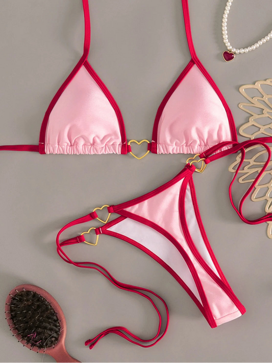 Halter Micro Thong Bikini Set Women Padded Two Piece Swimsuit Beachwear
