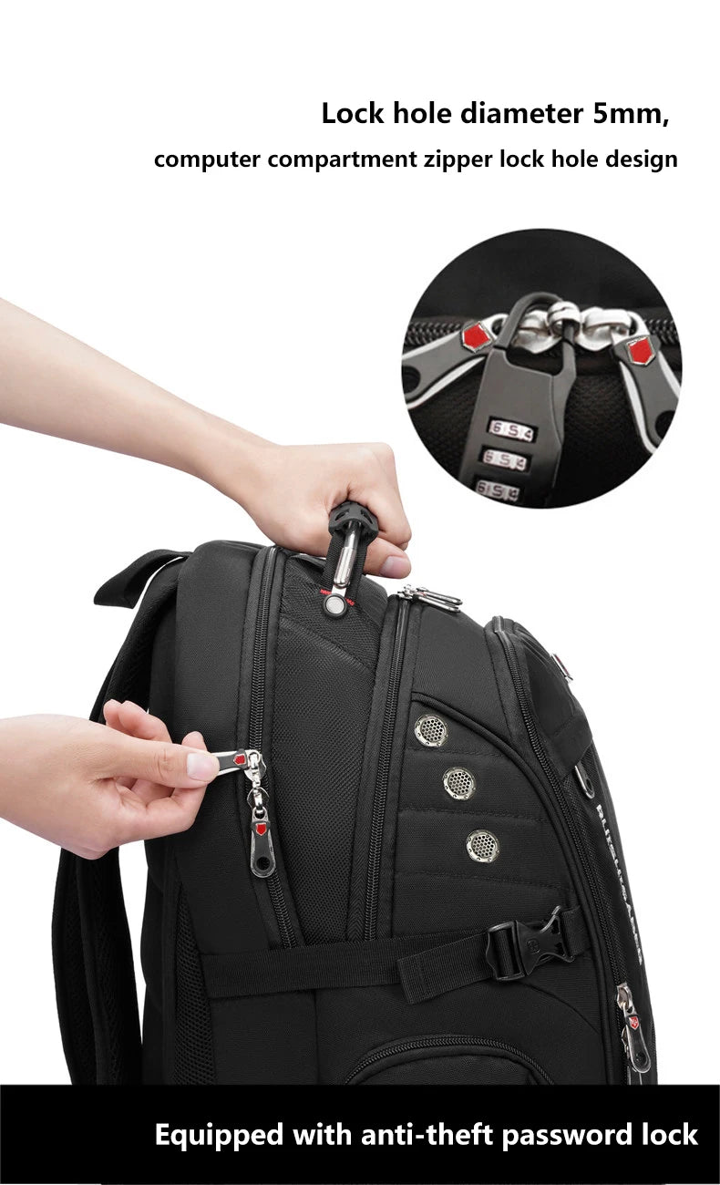 SWISSTSNGR Waterproof Backpack – Casual Laptop & College Bag