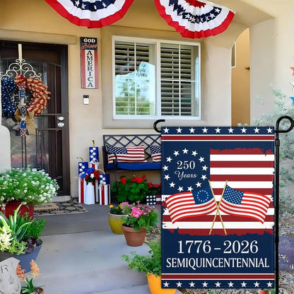 250 Years Garden Flag 12x18 Double Sided America 250th Anniversary 1776 2026 Semiquincentennial Flag