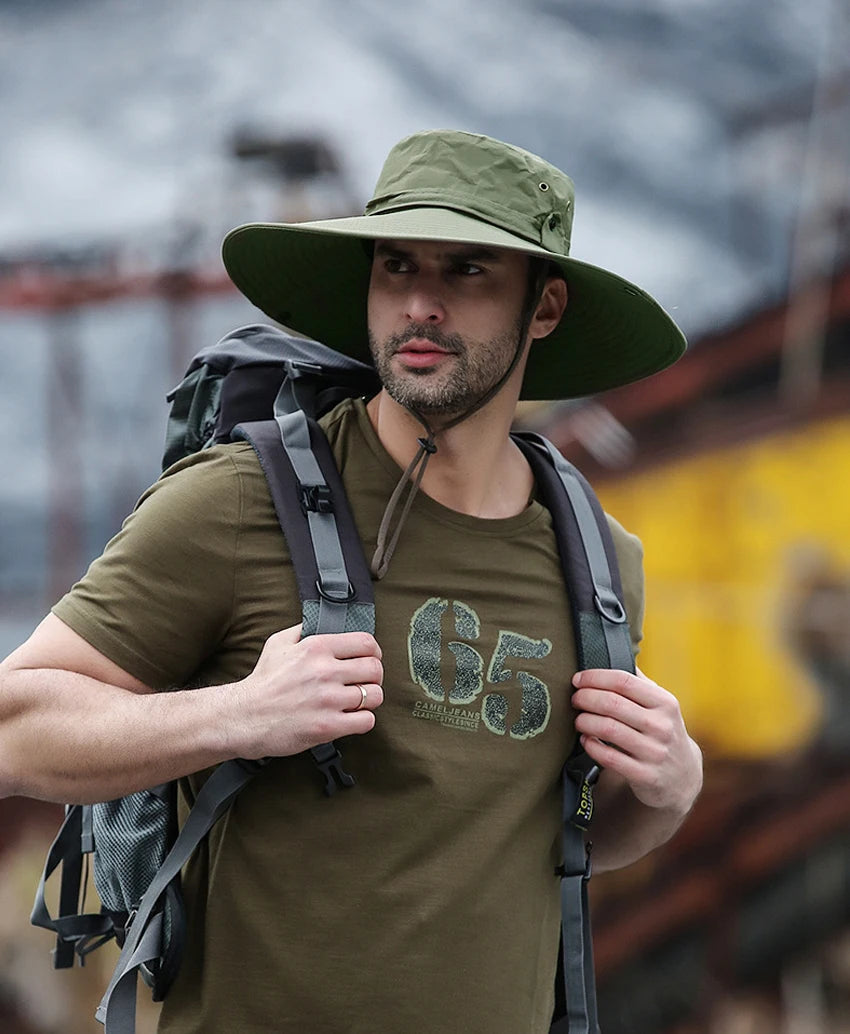 Wide Brim Sun Hat – UV Protection Outdoor Fishing & Hiking Hat