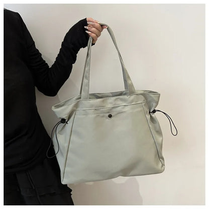 Minimalist Nylon Tote Bag – Large Capacity Casual Shoulder Handbag for Women