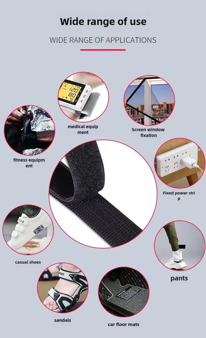 Heavy Duty Hook and Loop Tape – Self Adhesive Fastener Strip for Home & Office