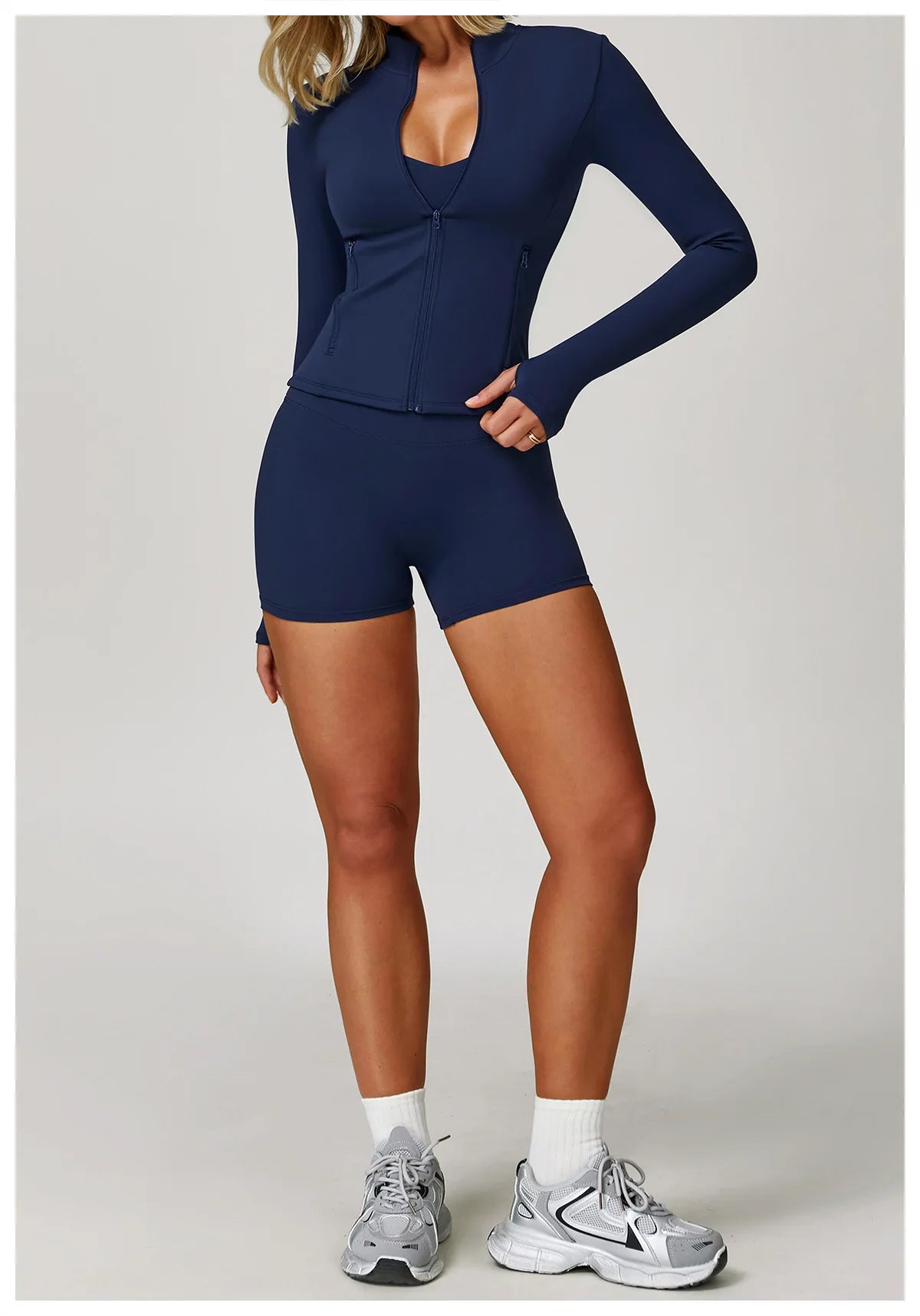 Women's Tracksuits 2 Pieces Sports Set Women Tracksuit Running Workout Sport Suit Gym Sportswear Long Sleeve Bra Clothing