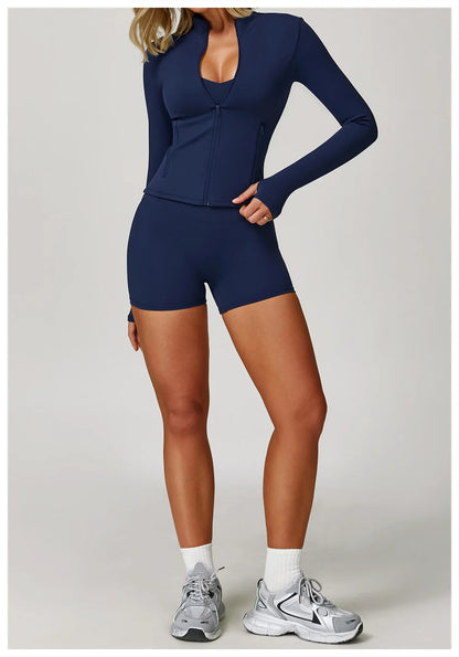Women's Tracksuits 2 Pieces Sports Set Women Tracksuit Running Workout Sport Suit Gym Sportswear Long Sleeve Bra Clothing
