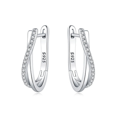 925 Sterling Silver Hoop Earrings – Minimalist Layered Huggie Earrings for Women