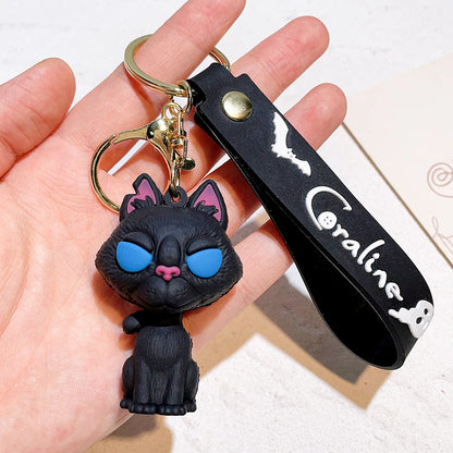 Coraline Character Keychain – Cute Cartoon Figure Bag Charm Keyring