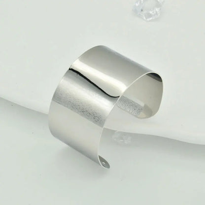 Gold Irregular Statement Cuff Bracelet – Bold Metal Bangle