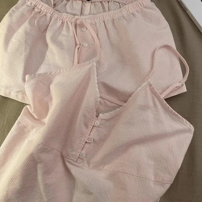 Women’s Soft Ribbed Lounge Set – Cami Top & Shorts Pajama Set