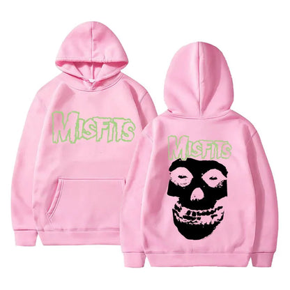Misfits Skull Hoodie – Punk Rock Graphic Pullover Hoodie for Men & Women