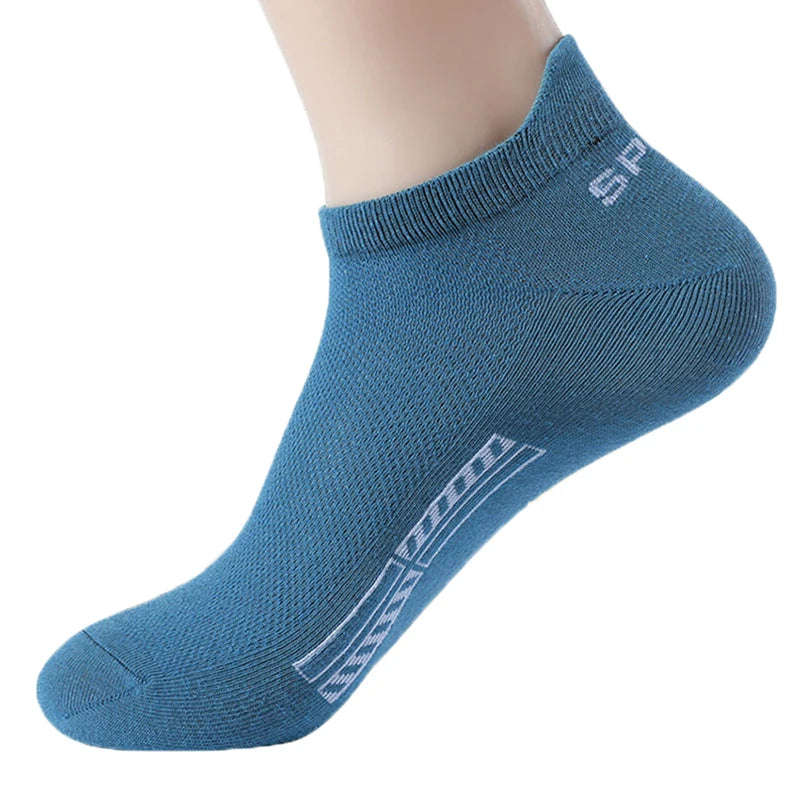 5 Pairs Men’s No Show Sports Socks – Breathable Low Cut Athletic Ankle Socks Set