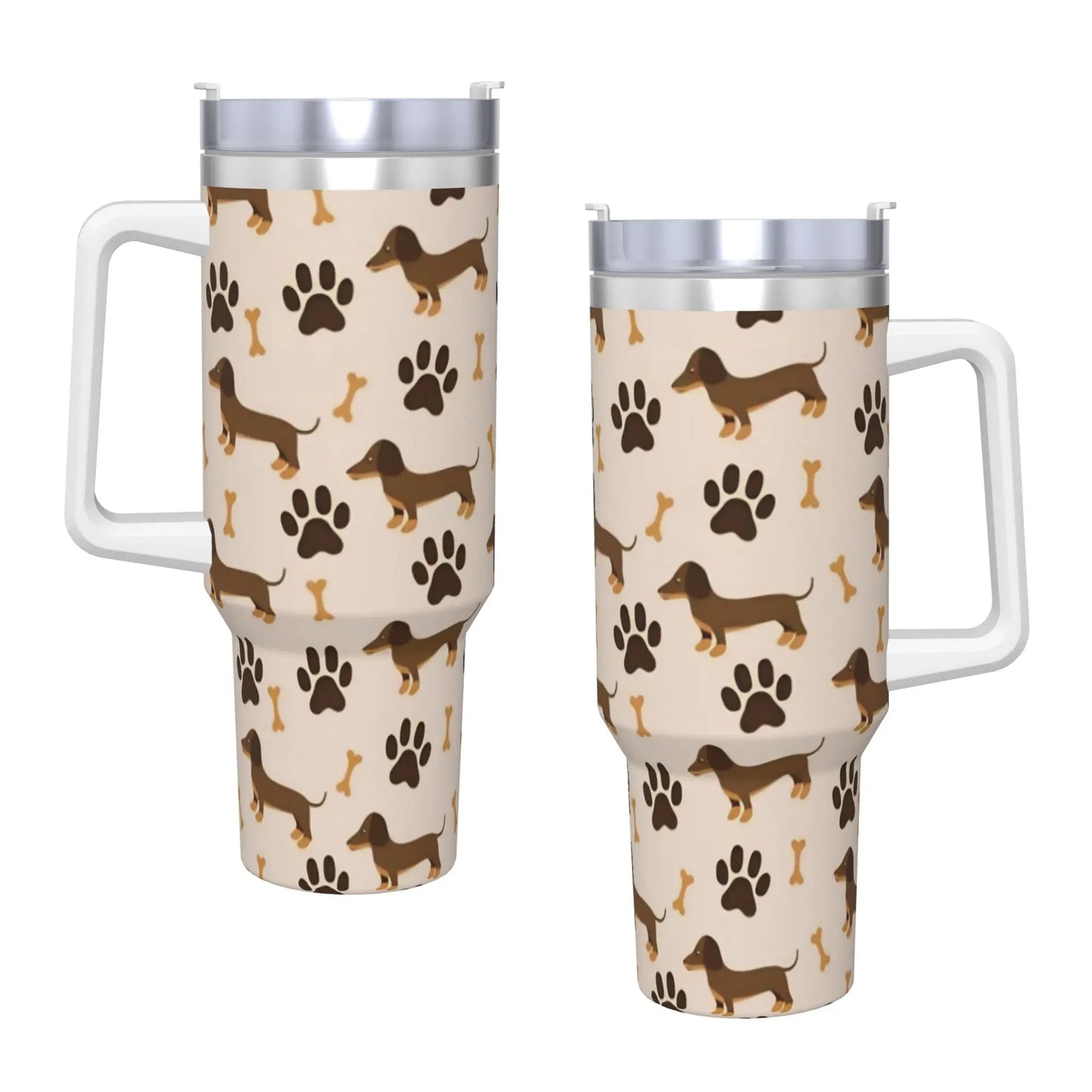 Dachshund Love 40oz Stainless Steel Tumbler with Straw Insulated Mug