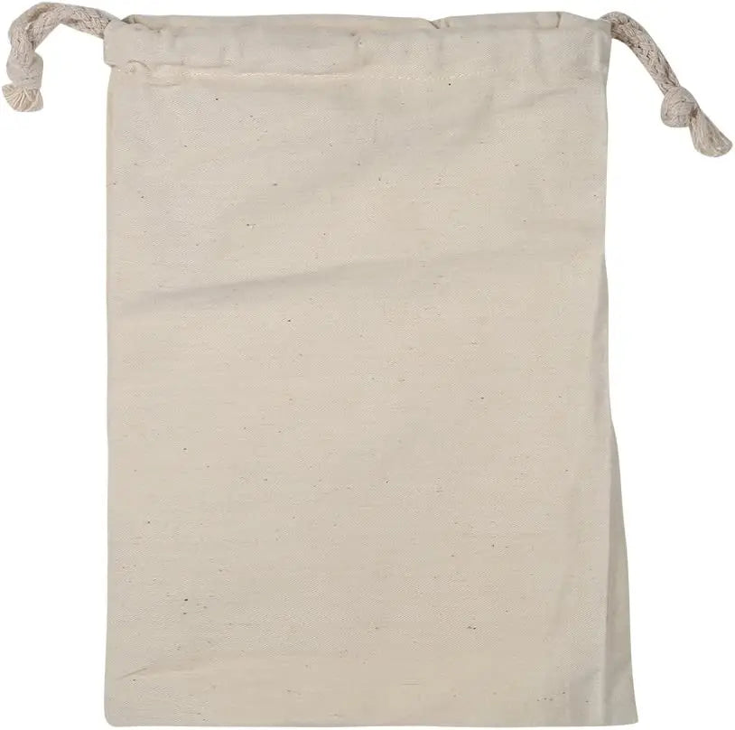 Cotton Drawstring Storage Bags – Reusable Canvas Organizer Pouches Set for Travel & Home