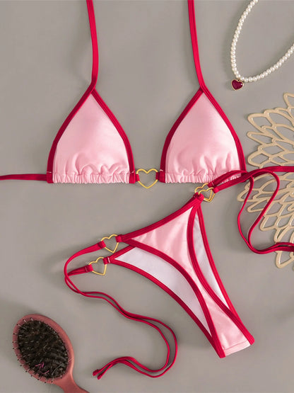 Halter Micro Thong Bikini Set Women Padded Two Piece Swimsuit Beachwear