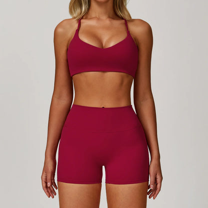 Women's Tracksuits 2 Pieces Sports Set Women Tracksuit Running Workout Sport Suit Gym Sportswear Long Sleeve Bra Clothing