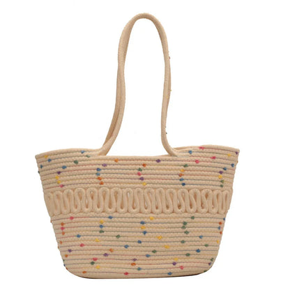 Shoulder Bag Summer Woven Bag Tote Bag Large Capacity Straw Bag for Summer Beach Holidays Women's Beach Bag Flower, Summer 2026