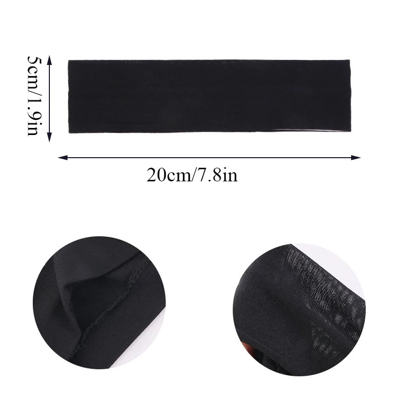 Stretch Sports Headband Set – Non Slip Wide Workout Headbands for Women & Men
