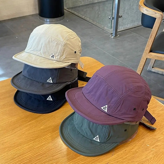 Retro Quick Dry Short Brim Baseball Cap Unisex Japanese Camping Hat