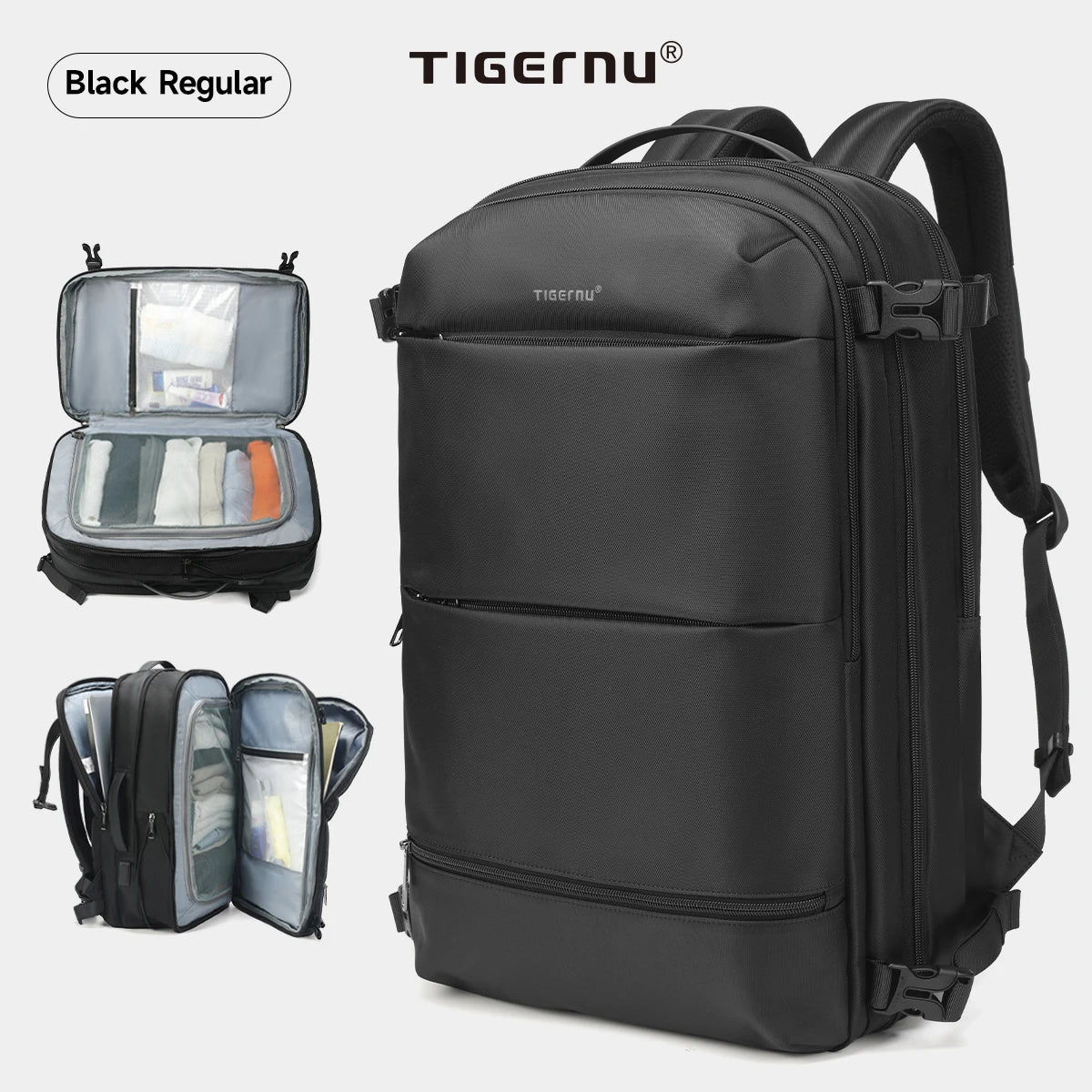 TIGERNU Large Capacity Travel Backpack – Airline Approved Laptop Bag