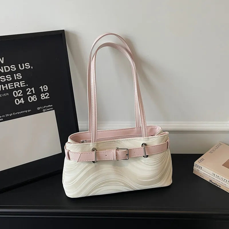 Plaid Shoulder Handbag – Cute Vintage Y2K Tote Purse for Women