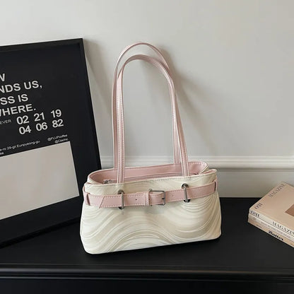 Plaid Shoulder Handbag – Cute Vintage Y2K Tote Purse for Women