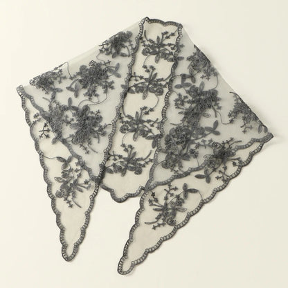 Fashion Ins Lace Hair Scarf Women Retro Triangle Hair Bands Vintage Triangular Headscarf Girls Elegant Headwear Hair Accessories