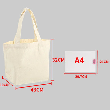 Blank Canvas Tote Bags – Reusable Cotton Shopping Bags for DIY Printing & Everyday Use