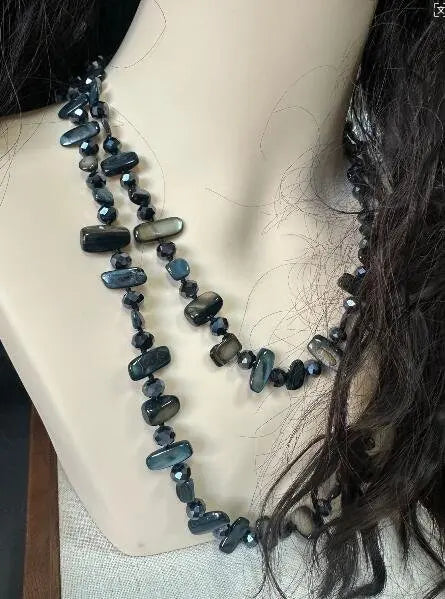 Bohemian Colorful Irregular Shell Beaded Necklace Long Sweater Chain Accessory Vintage Style Women's Holiday Fashion Jewelry