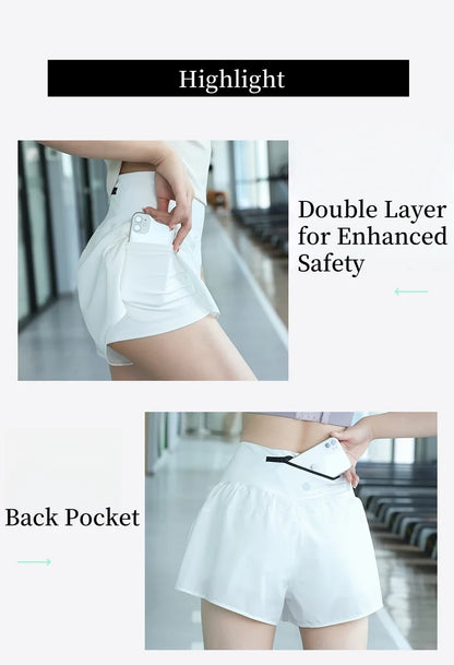 Women’s High Waisted Athletic Shorts – Lightweight Quick Dry Workout Running Shorts for Yoga & Fitness
