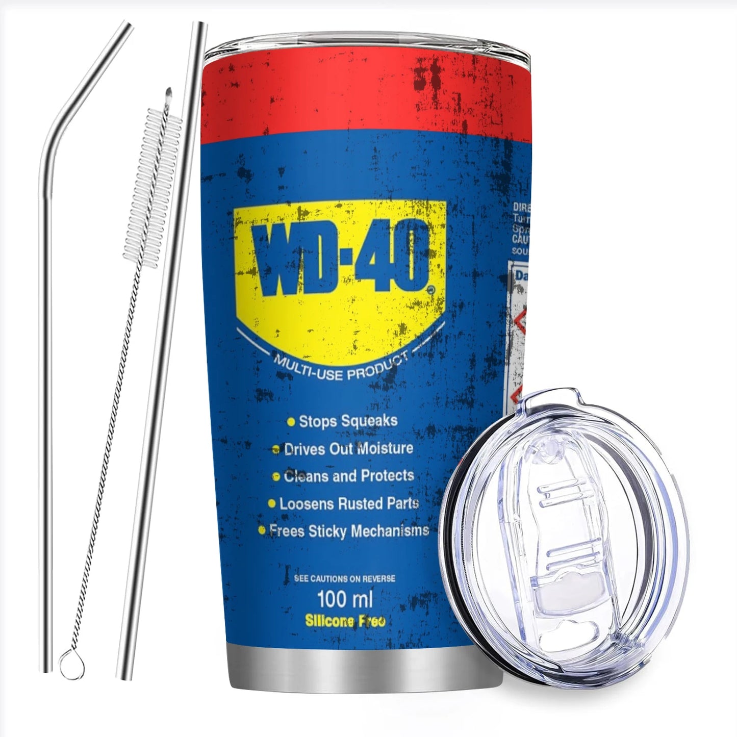 Funny Mechanic Tumbler 20oz – Vintage Motor Oil, Tool Kit & WD-40 Style Stainless Steel Travel Mug for Car Guys & Garage Lovers