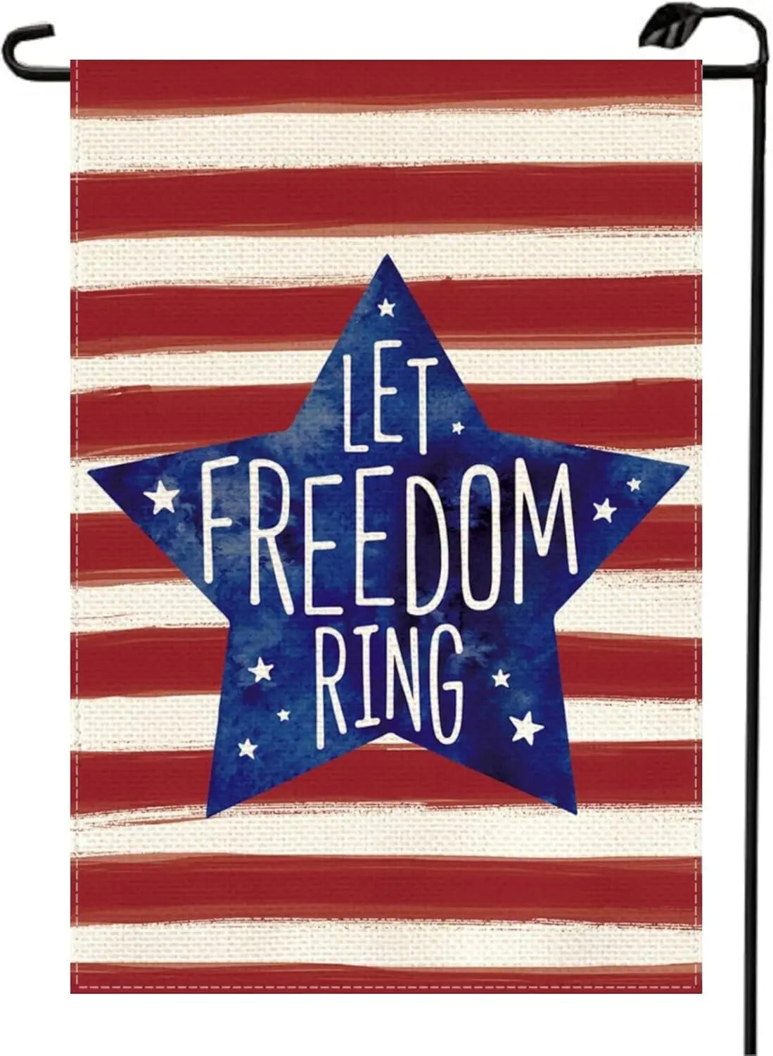 Let Freedom Ring Patriotic Garden Flag Double Sided for Outside 12x18 Inch 4th of July Independence Memorial Day