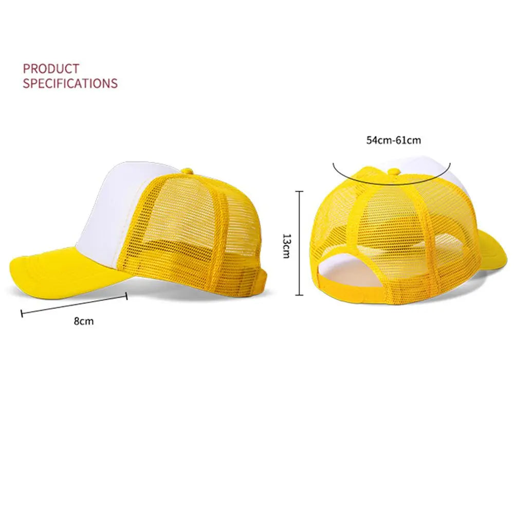 Blank Trucker Hat – Adjustable Mesh Baseball Cap for Men & Women