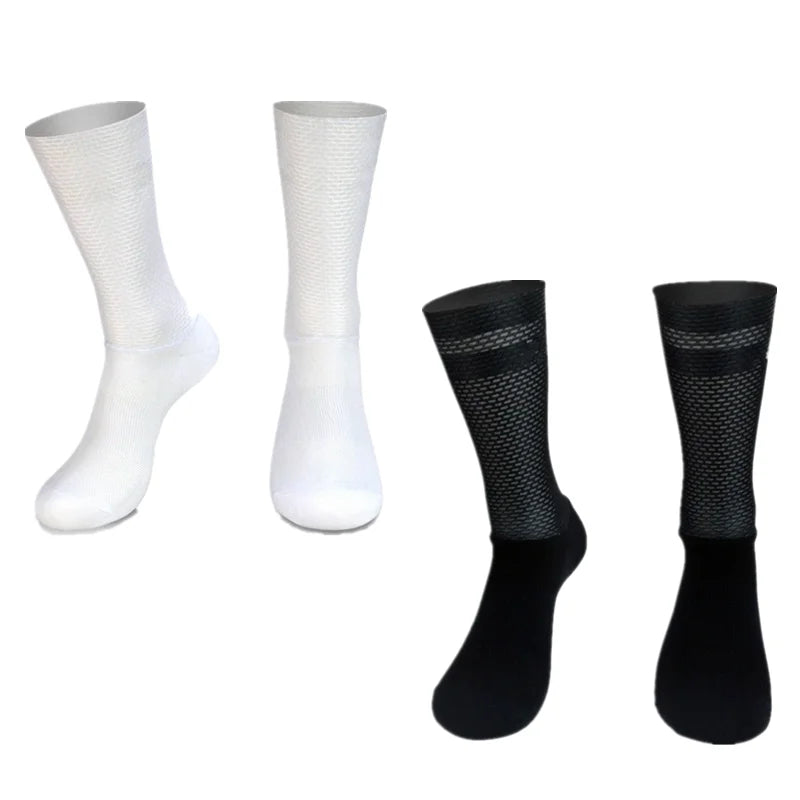 Breathable Mesh Cycling Socks – Lightweight Athletic Crew Sports Socks