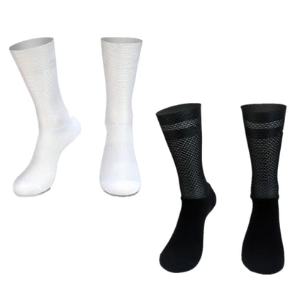Breathable Mesh Cycling Socks – Lightweight Athletic Crew Sports Socks