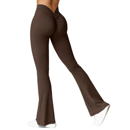 Women’s Scrunch Flare Yoga Pants – High Waisted Bootcut Leggings Butt Lift Fitness & Lounge Pants