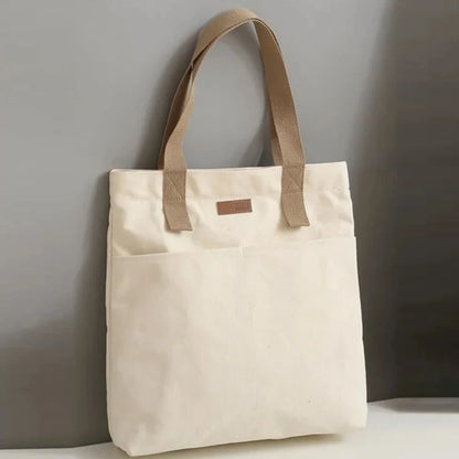 Minimalist Canvas Tote Bag – Large Capacity Casual Shoulder Bag for Women