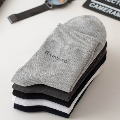 Bamboo Fiber Crew Socks – Soft Breathable Casual Dress Socks for Men & Women