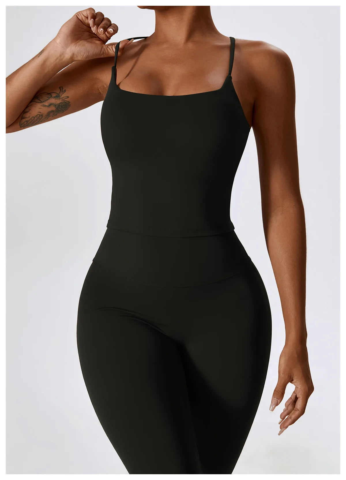Sage Green Long Sleeve Crop Top & Flare Leggings Set