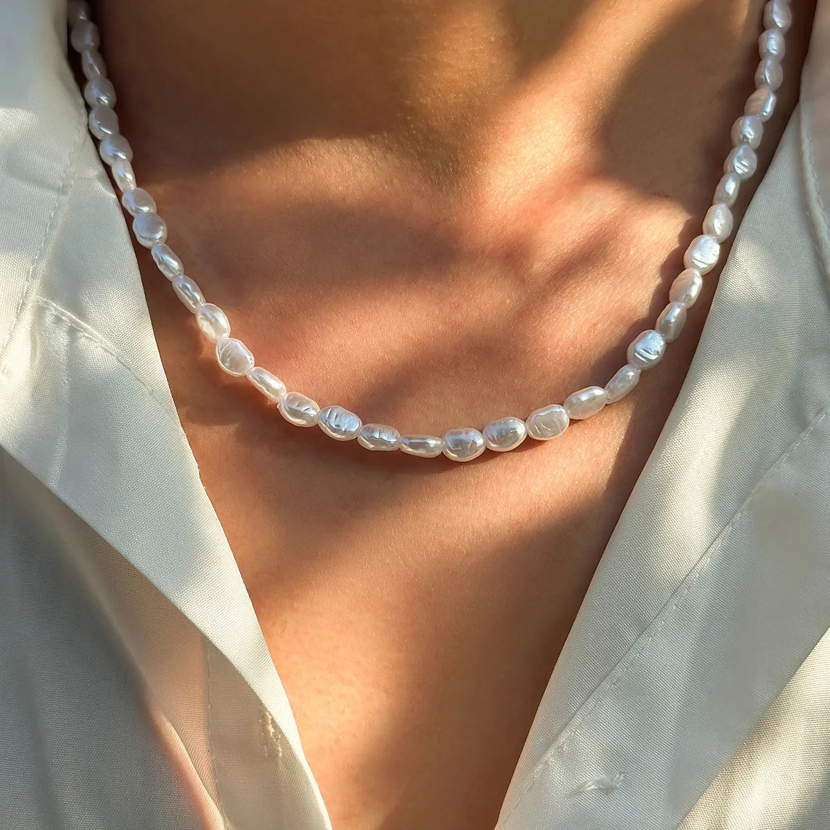 Natural Freshwater Pearl Bracelet – Minimalist Beaded Jewelry