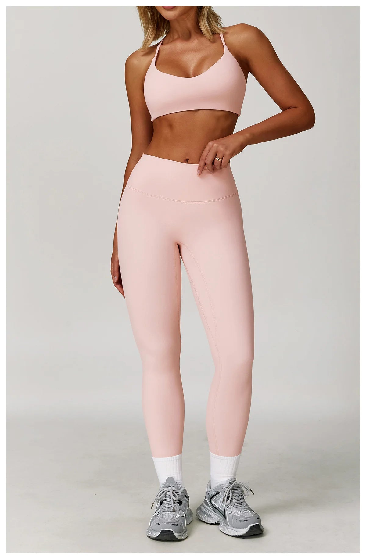 Women's Tracksuits 2 Pieces Sports Set Women Tracksuit Running Workout Sport Suit Gym Sportswear Long Sleeve Bra Clothing