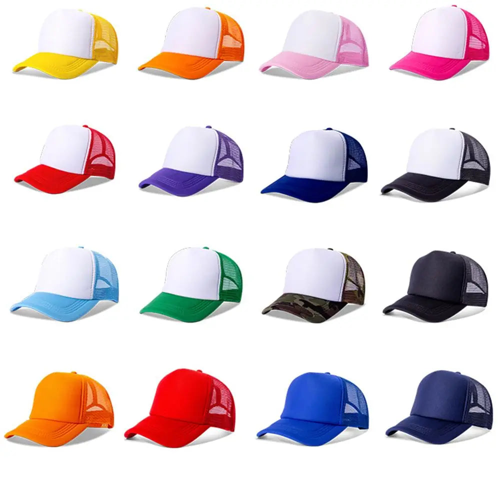 Blank Trucker Hat – Adjustable Mesh Baseball Cap for Men & Women