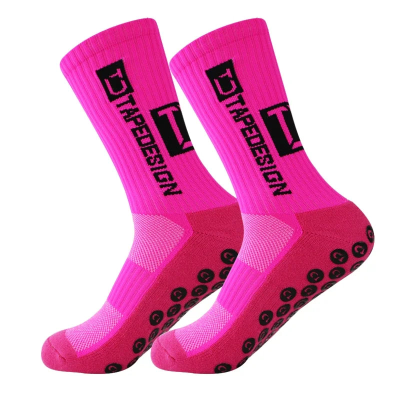Anti Slip Soccer Grip Socks – Athletic Compression Football Crew Socks